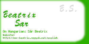 beatrix sar business card
